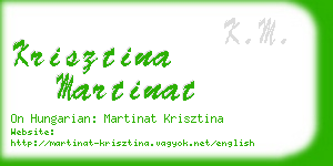 krisztina martinat business card